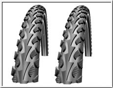 2 er Set Schwalbe Land Cruiser Black HS 450 28x1 3/8x1 5/8 (37-622) Drahtrei