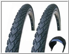 Schwalbe Marathon Tour 2er Set Drahtr. Pannenschutz 700x35c 37-622  Sz / Reflex