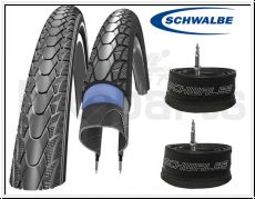 Schwalbe Set + 2 x Marathon Plus 40-622 Reifen & 2 x Schwalbe SV 17 Schluche