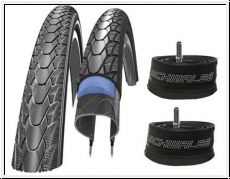 Schwalbe Set + 2 x Marathon Plus 47-559 Reifen & 2 + Schwalbe AV 13 Schluche