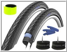 Schwalbe Set 3 = 2x Marathon Plus 37-622 2x SV 17 Schluche + 1x Reifenheber-Set