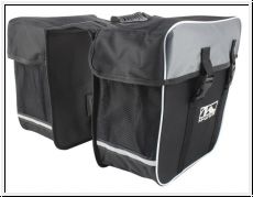 M-Wave Zweifachpacktasche Amsterdam schwarz/silber ca.30 ltr