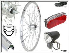 Set V-Rad 24'' ATB DMS19 Silber/Anlun ND, LED 75 SL, BD-RL100 und Kabel