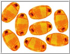 8er Set Speichenstrahler orange/gelb V-Design zum Einklipsen