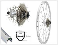 H-Rad 28'' Set silber EXAL ZX19 m.. TX 500 inkl. Zahnkranz HG 41 8f. 11-32