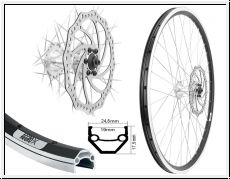 Aggro-X 26'' V-Rad C19 sz o. VR-Nabe si SNSP 6-Loch inkl. 160mm Bremsscheibe