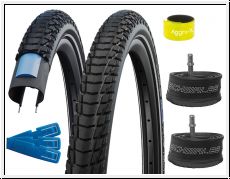 Schwalbe 2er Set 28'' Marathon Plus Tour 40-622 + 2x AV Schluche