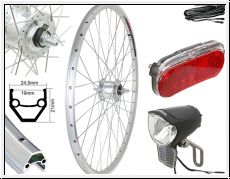 Set V-Rad 28'' CUT19 Silber/Anlun ND, LED 75 SL, BD-RL100 und Kabel