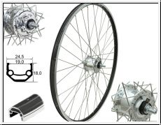 Brwinkels 26'' V-Rad Cut19 schwarz BDCP ND 3/1 6-L. GW silb. Stahl Sp. sil.