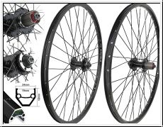 Laufradsatz DC19 DISC 26 Zoll 559-19 8,9-10 Fach schwarz 6 Loch Speichen SZ