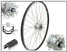 Brwinkels 24'' V-Rad DMS19 schwarz BDCP ND 3/1 silber GW Stahl Speichen sil