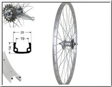 BW 28''HR 19-622 Basic silber o..36L. Ventura Rcktritt silber+ZKr.Sp.Zink si