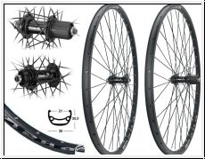 BDCP 27,5 Zoll Laufradsatz DH21 MT818 21-584 Disk Centerlock schwarz 8-10 fach