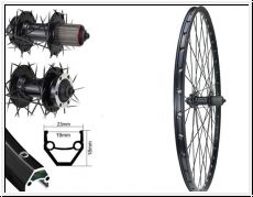 Brwinkels 28 H-Rad DC19 schwarz Disk BDCP 6-Loch 8-11f. SSP schwarz Sp.Ni.sz