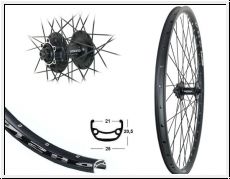 Brwinkels 26'' V-Rad DH21black Disc Shi. M475 6-Loch SNSP sz Niro Sp. black