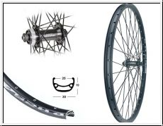 Brwinkels 27,5 V-Rad DH25 black Disk M6000 Cent. SNSP black Niro Sp. black