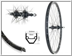 Brwinkels 24'' H-Rad DMS19 schwarz BDCP ECO Alu Schr-ZK-7f.MU schwarz Sp.Ni.si