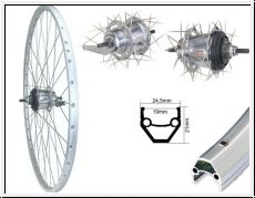 Brwinkels 26' H-Rad CUT 19 silber gest Shi. 7G.Rckt.ohne Zub. Niro Speich. si.