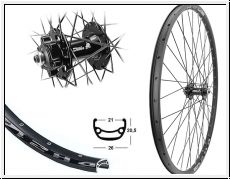 Brwinkels 26 V-Rad DH21 black Disc m. MT-601FH36 Disc 6-L. SSP sz Ni. Sp.black