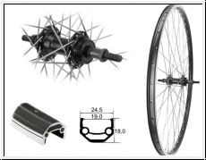 BW 27,5'' HR 19-584 Cut19 sz V-Brake m. BDCP ECO Alu Schr-ZK MU sz, Sp.Ni.si