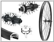 Brwinkels 28'' H-Rad Andra 40 Disc 36 L TC500B Ce.148/12 8-10-f. sz Niro sp. sz