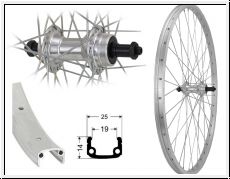 Aggro-X 26'' H-Rad Basic silber o.. 36L Alu  HR-Na.SSP Schr.ZKR si. verz. Sp. si