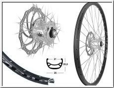 V-Rad 27,5'' DH21 sz. ND BDCP 3/1 6-Loch SSP si. Sp. si. inkl. Bremsscheibe 160mm