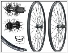 BDCP 27,5 Zoll Laufradsatz DH25 MT818 25-584 Disk Centerlock schwarz 8-10fach