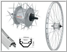 Brwinkels 26'' V-Rad CUT19 silber Shi. ND DH-C30003 MU 6V/3W si Ni. Sp. si