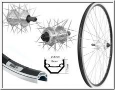 Aggro-X 26'' HR C19 Black o.sen 6-Loch SchrZk. SSP silb. Sp.Ni.silb