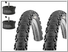 Kenda 2er Set K-879 26 Drahtreifen 26x1.95, 50-559 + 2 BDCP AV Schluche