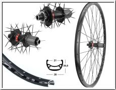 Brwinkels 27,5 H-Rad DH21 black 32L m. D982TB-X12 142mm 8-11-f. sz. Sp. Ni. sz