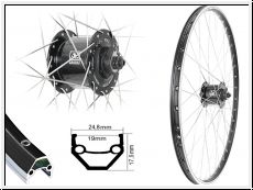 BW 26'' VR 19-559 CUT19 black 36L m. BDCP ND SSP 6V/3W black Niro Sp. silber