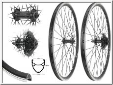 Aggro-X Laufradsatz 26'' C19 TX500 o.. H-Rad 8-10fach V-Brake mit HG200 8fach