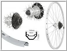 Aggro-X HR 28'' C19 silber Disk 6-Loch SNSP si. mit 7-fach Schraubkranz