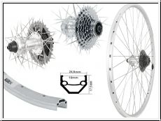 Aggro-X HR 28'' C19 silber Disk 6-Loch SNSP si. mit 9-fach Schraubkranz