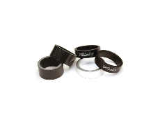 XLC A-Head Spacer-Set 3 x 5, 1 x 10,  1 x 15, 1 1/8 Carbon