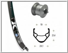 V-Rad 28x1.75Nabend.3N30 silb.SSP 36L Rigida X-Star 19 schw/silb.Niro-Spei.