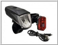 Bchel LED-Akkuleuchtenset BLC 710 70 Lux schwarz mit StVZO