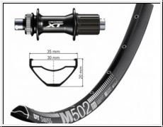 H-Rad 27,5'' Deore XT Steckachse 12mm 148 mm DTSwiss M502 Disk Centerlock