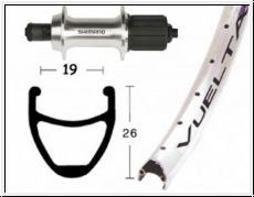 H-Rad 28x1.75 TX 500 8/10-f.silb.SSP 36L Airline 1 silber.Niro-Spei.