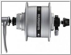 Shimano VR-Nabendynamo A-DH3D37, 3W 100mm- 36 Loch- silber- Centerlock- SNSP