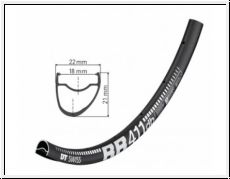 Felge DT Swiss RR 411 asym. DB 28'' sz 622-18, 28 Loch