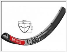 Felge DT Swiss XR 331 29''dt schwarz 622-20 VL 6-5mm 28 Loch