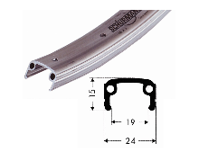 Felge Alu 20'' silber matt 406-19 VL 8,5 mm 36 Loch, ohne sen