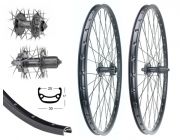 Laufradsatz 27,5'' BE25 584-25 schwarz Disc Shimano TX506 6-Loch schwarz