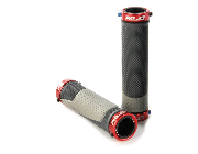 XLC Griffe Bar Grips Ringo GR-S05 grau/anthrazit/, Klemmringe rot 130mm